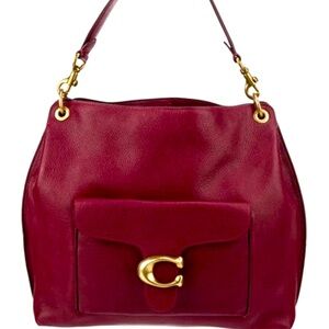 Beautiful Coach leather handbag in red. Carried only a couple of times. Grab it!